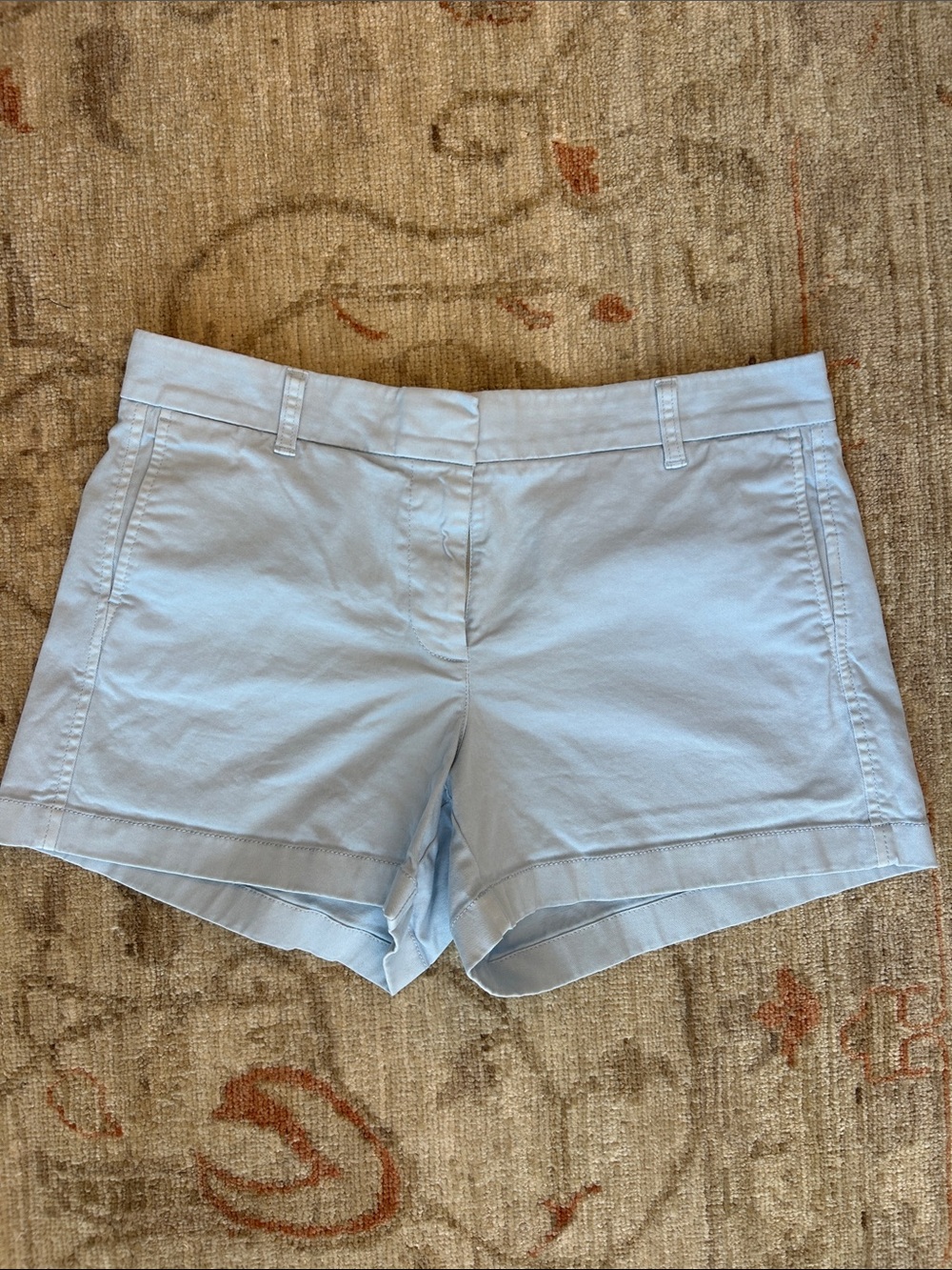 J. Crew Pale Blue Cotton Chino Shorts